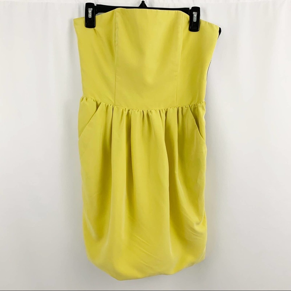 Rachel Roy Yellow Strapless Dress 8